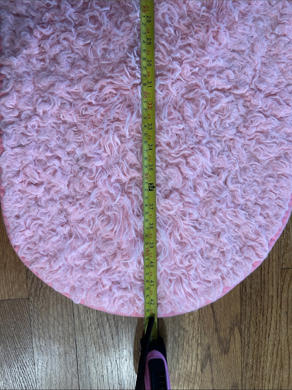 Pink Fuzzy Long Bath Rug - Picture 2 of 3